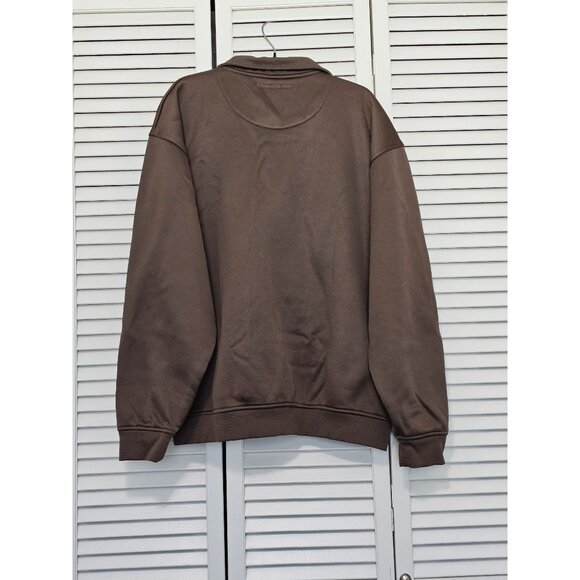 Mens Grand Slam Golf Pullover Half-Zip Sweatshirt Brown Size XL - Picture 3 of 6